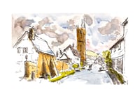 Image 4 of Abbey St. in the Sun, Cerne Abbas - Fine Art Print