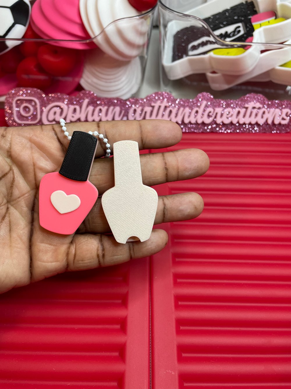 Image of Nail polish can opener/keychain