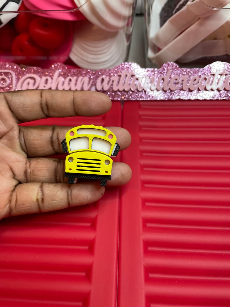 Image of School bus straw topper