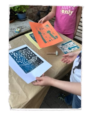 Image of Kinder linolschnitt workshop