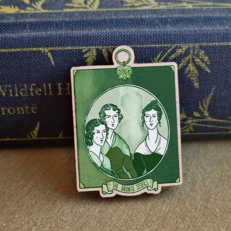 PIN'S PORTRAIT EN BOIS - LES SOEURS BRONTË Image 2