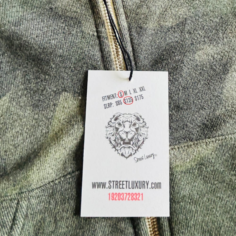 Image of Street Luxury® Krugare Camouflage Zippered Hoodie 