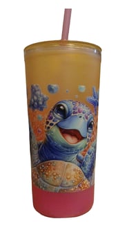 Image 2 of Custom Turtle Beach Themed Tumbler