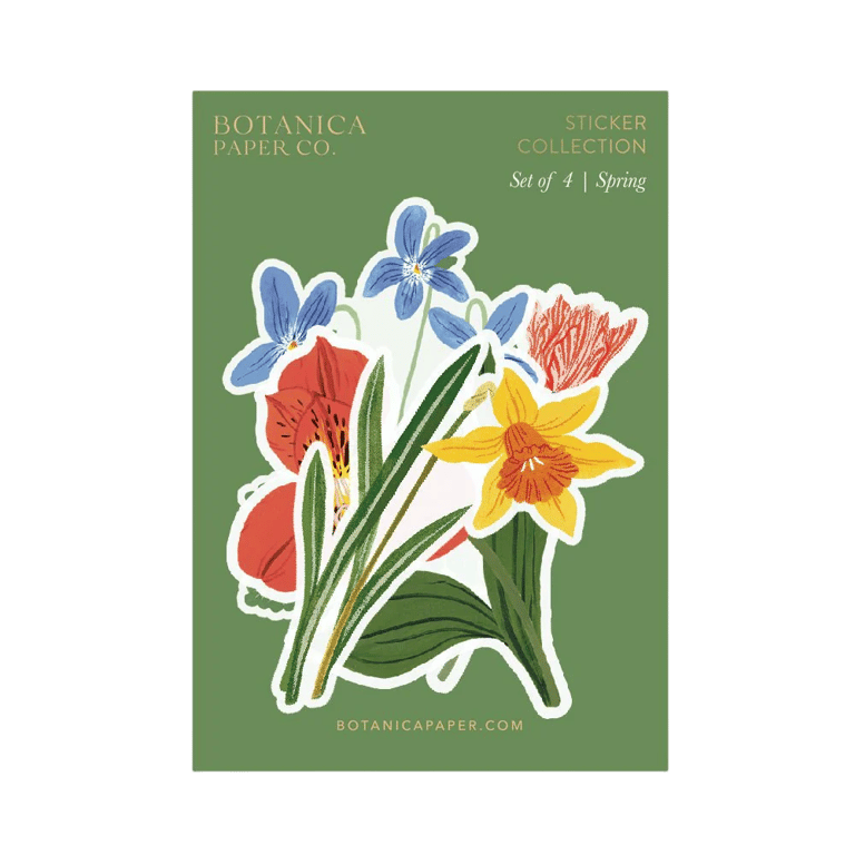 SET DE 4 STICKERS TRANSPARENTS - PRINTEMPS