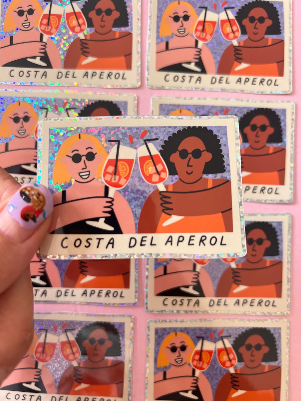 Image of Costa Del Aperol Glitter Sticker 
