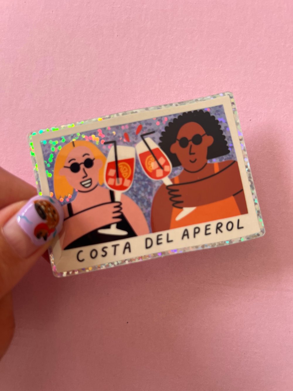 Image of Costa Del Aperol Glitter Sticker 