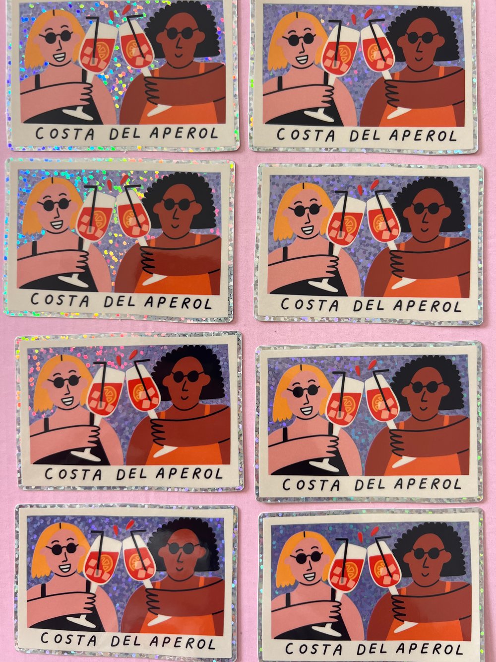 Image of Costa Del Aperol Glitter Sticker 