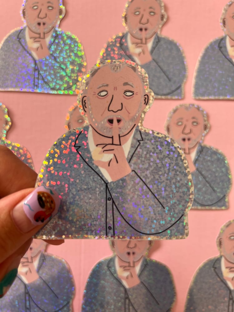 Image of Bob Mortimer Glitter Sticker 