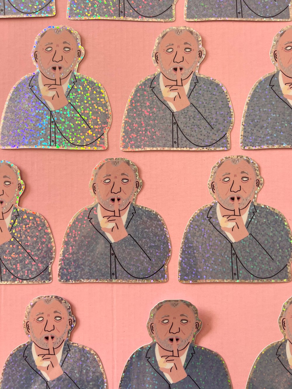 Image of Bob Mortimer Glitter Sticker 