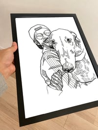 Loyal Companion – Custom Pet & Owner Artwork