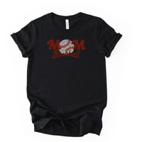 Image 1 of Baseball Mom Rhinestone Tee