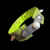 Image 4 of Neon green energy pull tab studded choker