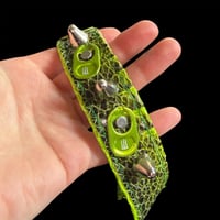 Image 3 of Neon green energy pull tab studded choker