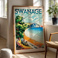 Image 1 of Vintage Swanage British Railways Travel Poster