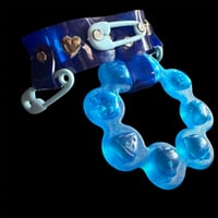 Image 1 of Translucent blue kawaii toy ring fashion choker