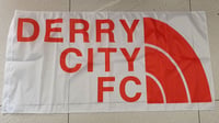 **HALF PRICE**Derry City 1x0.5m Football/Ultras Flag.