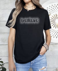 Image 2 of Believe Rhinestone Tee