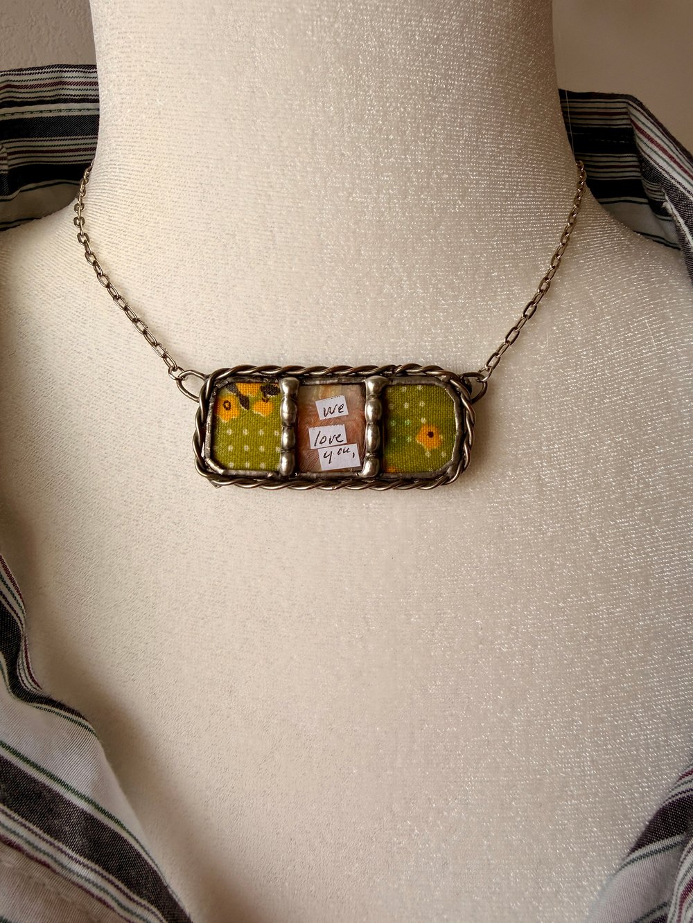 Image of Custom Memory Pendant — Heirloom Keepsake in Handmade Stained Glass