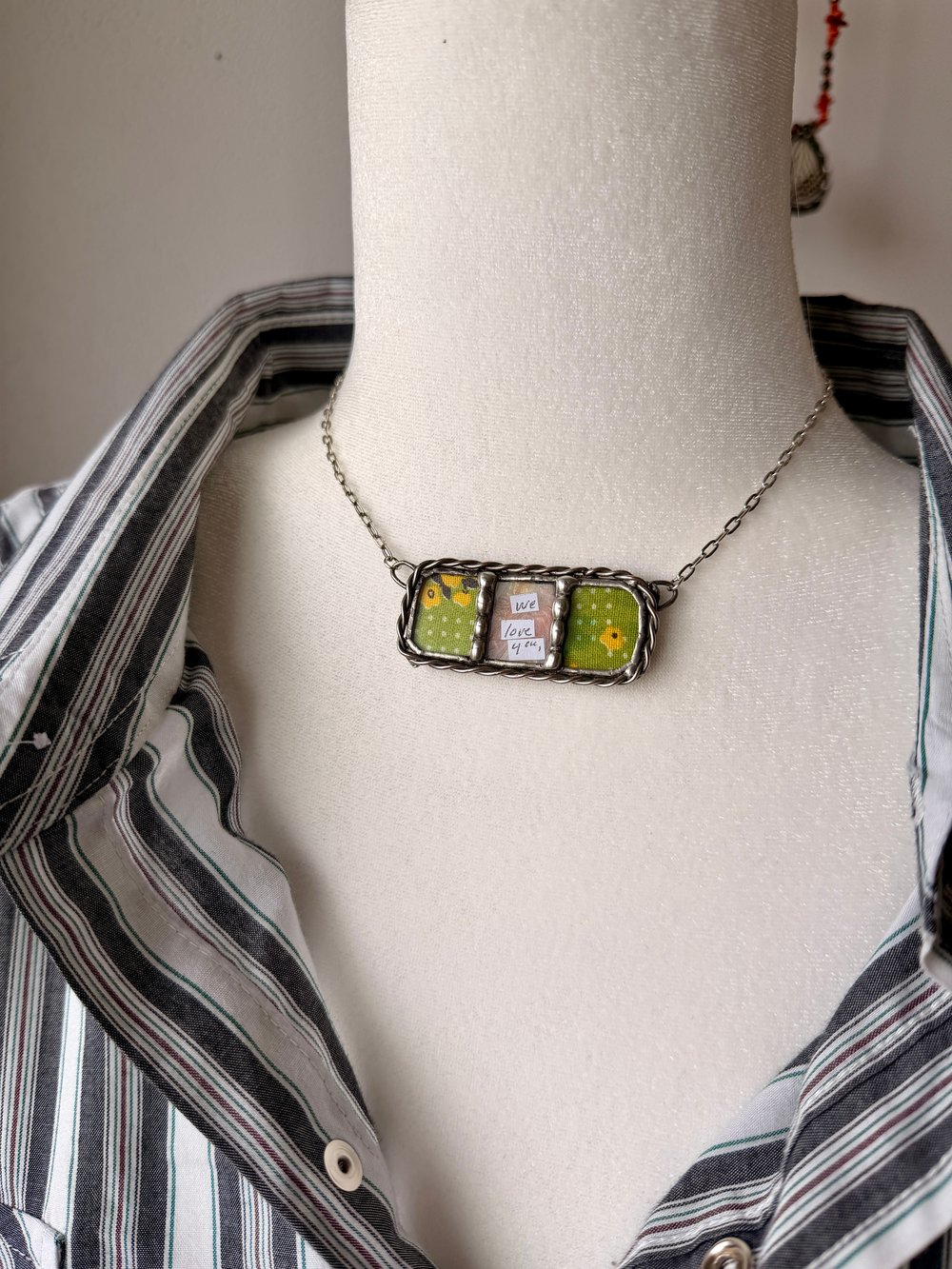 Image of Custom Memory Pendant — Heirloom Keepsake in Handmade Stained Glass