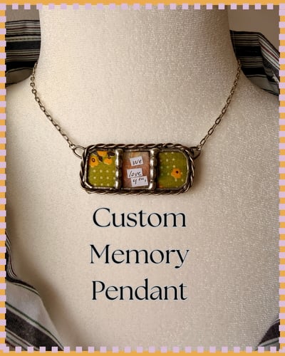 Image of Custom Memory Pendant — Heirloom Keepsake in Handmade Stained Glass