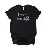 Image 1 of I Am a Survivor Rhinestone Tee