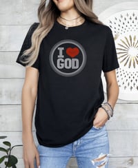 Image 2 of I Love God Rhinestone Tee