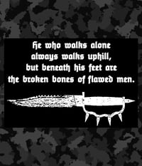 Revenge / Walks Alone Lyric Quote / 4.5X3 Inch Sticker