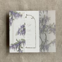 Image 3 of Wisteria floral printed vellum wraps + envelope liners PACK of 10