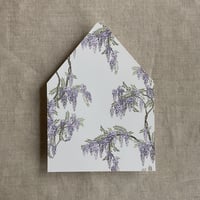 Image 6 of Wisteria floral printed vellum wraps + envelope liners PACK of 10