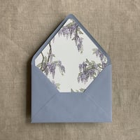 Image 5 of Wisteria floral printed vellum wraps + envelope liners PACK of 10