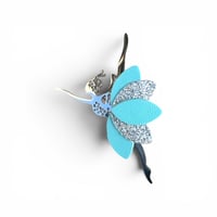 Image 1 of Broche ballet  - Argent / Ice mint
