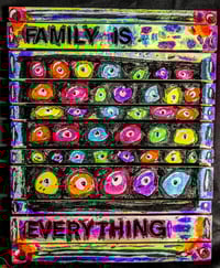 Family Is Everything - 16x20 Original Wood Painting 