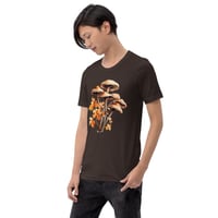 Image 22 of Beautiful Watercolor Tan and Mushrooms and Orange Leaves Unisex t-shirt