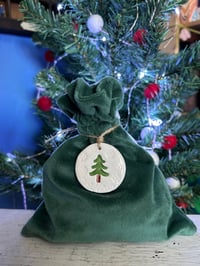 Image 3 of Winter Tree and snowflakes set of 2 tags 