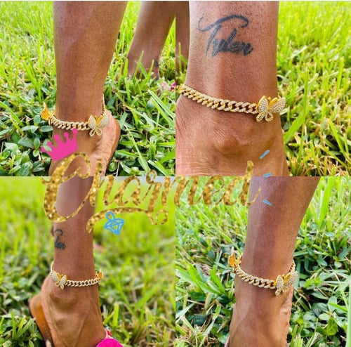 Image of Butterfly Cuban anklet 🦋