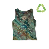 Image 1 of ♻️ UPCYCLED S Land's End Knit Tank in Earthy Geode Ice Dye