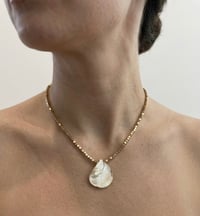 Image 1 of Mother Of Pearl Shell Pendant Necklace