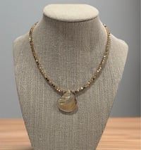 Image 3 of Mother Of Pearl Shell Pendant Necklace