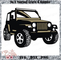Image 1 of Jeep Side Off Road Design SVG Files, Cricut, Studio, Digital Cut Files 
