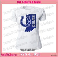 Image 4 of Indianapolis Colts Football Set Design SVG Files, Cricut, Studio, Digital Cut Files