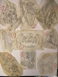 Image 1 of 1980’s Renegade hand drawn pencil drawings 