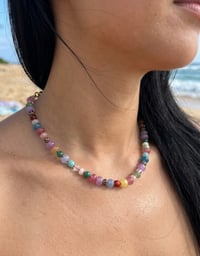 Image 1 of Mixed Gemstone Necklace Y2K inspired