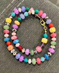 Image 5 of Mixed Gemstone Necklace Y2K inspired