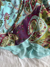 Image 5 of Vintage Y2K paisley knot bust fairy cami with double ruffle hem 