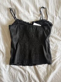 Image 8 of Vintage Y2K 2000s deadstock Lovie corset style dark fairy top with sequin and beads 