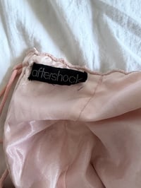 Image 4 of Vintage Y2K Aftershock silk baby pink sequin and beaded halter neck corset style top 