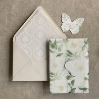 Image 2 of Rosalie floral vellum wraps + envelope liners PACK of 10