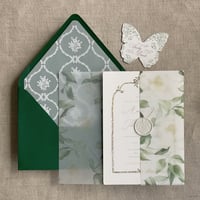 Image 1 of Rosalie floral vellum wraps + envelope liners PACK of 10