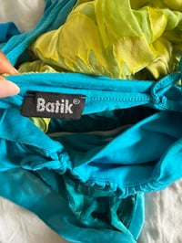 Image 5 of Vintage Y2K blue and green handkerchief hem cami with ribbon trim 