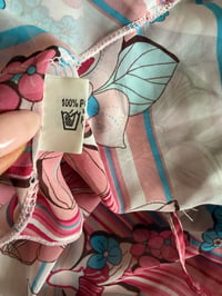 Image 5 of Vintage Y2K floral pink and blue tie back babydoll cami